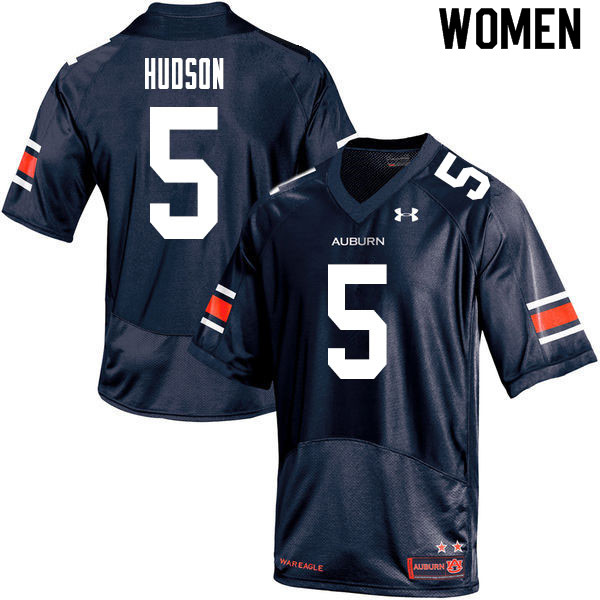 Women #5 Kobe Hudson Auburn Tigers College Football Jerseys Sale-Navy